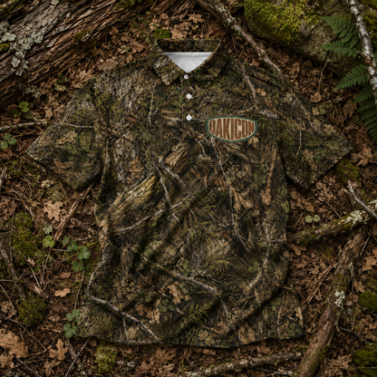 Oakicon Realistic Forest Personalized Name Camo Polo Shirt, Oakicon Camo Polo Shirt