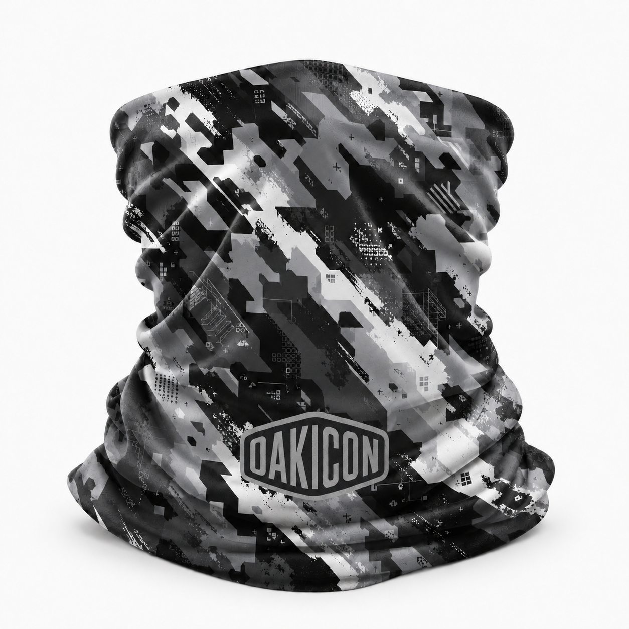 Oakicon Urban Digital Brush Personalized Name Camo Neck Gaiter, Oakicon Camo Neck Gaiter
