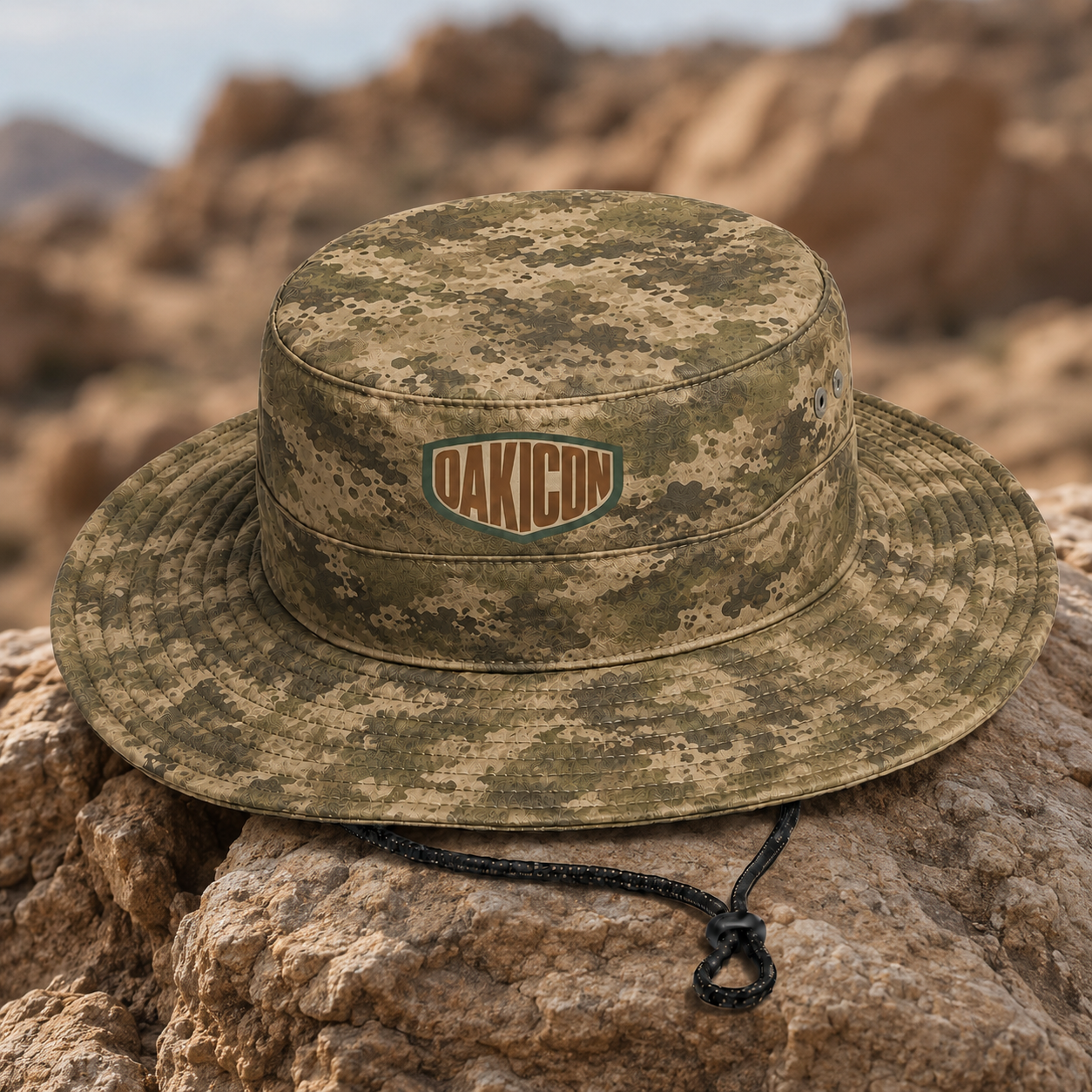 Oakicon Digital Woodland Personalized Name Camo Bucket Hat, Oakicon Camo Bucket Hat