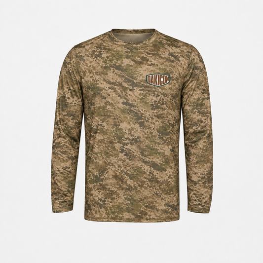 Oakicon Light Olive Brush Personalized Name Camo Long-sleeve, Oakicon Camo Long-sleeve