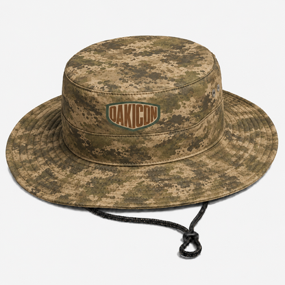 Oakicon Light Olive Brush Personalized Name Camo Bucket Hat, Oakicon Camo Bucket Hat