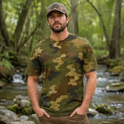 Oakicon Dark Frogskin Personalized Name Camo T-Shirt, Oakicon Camo T-Shirt