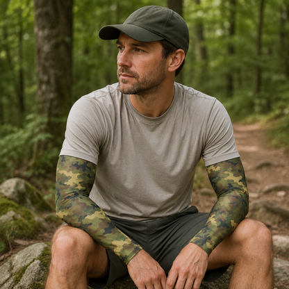 Oakicon Classic Woodland Personalized Name Camo Temporary Sleeve, Oakicon Camo Temporary Sleeve