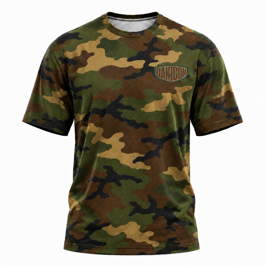 Oakicon Classic Woodland Personalized Name Camo T-Shirt, Oakicon Camo T-Shirt