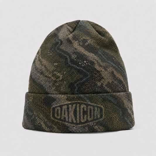 Oakicon Dark Forest Personalized Name Camo Cuffed Beanie, Oakicon Camo Cuffed Beanie