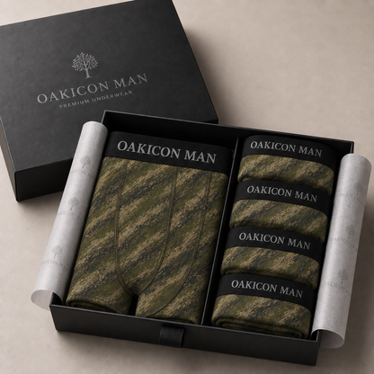 Oakicon Digital Woodland Personalized Name Camo Boxer Briefs, Oakicon Camo Boxer Briefs