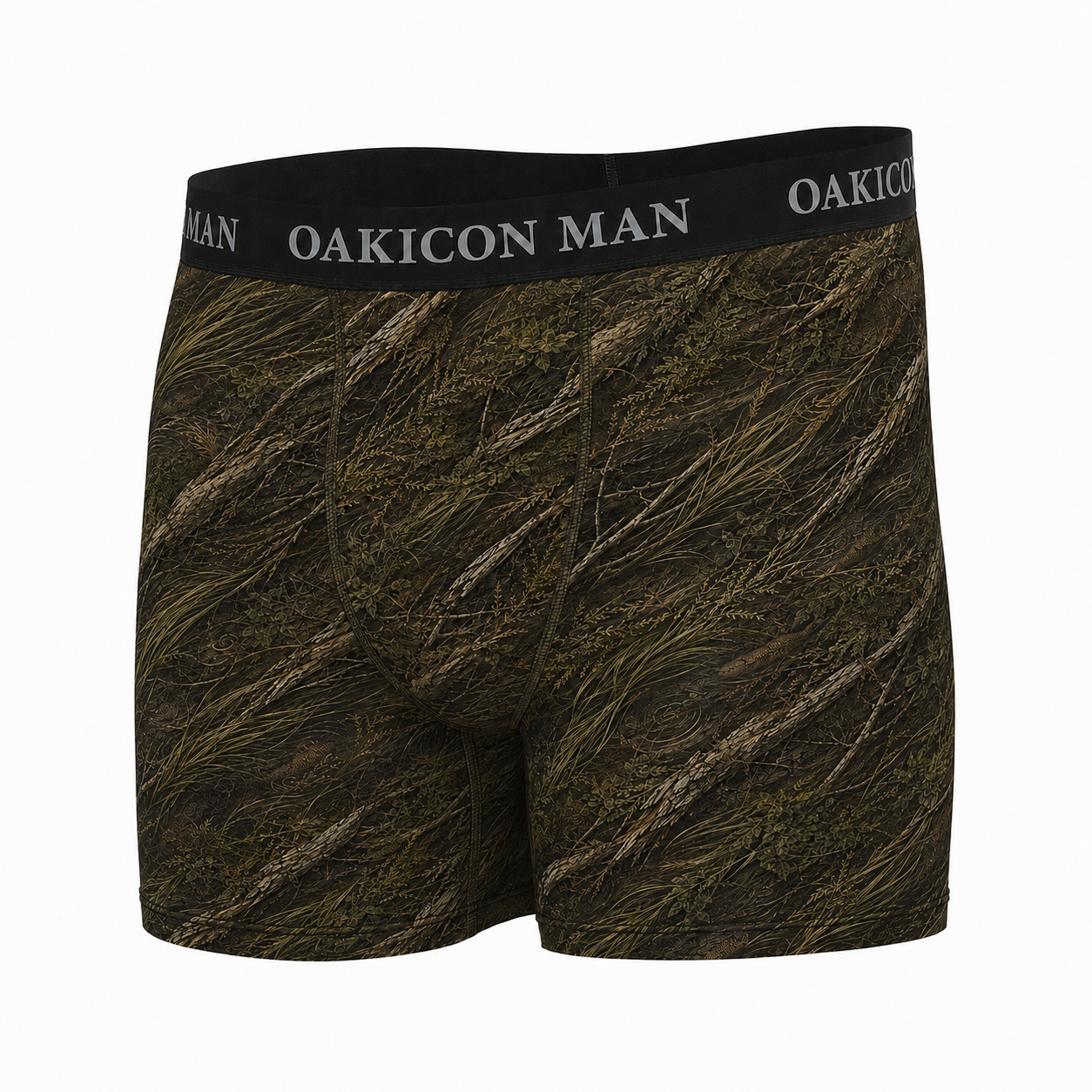 Oakicon Dark Marsh Personalized Name Camo Boxer Briefs, Oakicon Camo Boxer Briefs