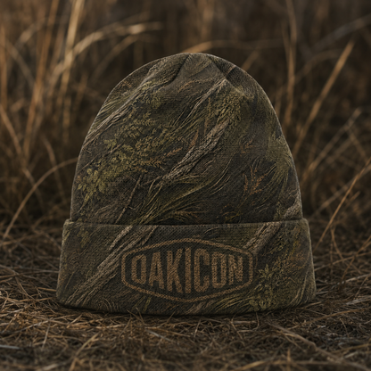 Oakicon Dark Marsh Personalized Name Camo Cuffed Beanie, Oakicon Camo Cuffed Beanie