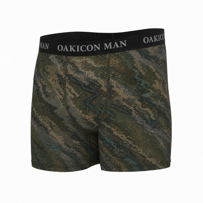 Oakicon Dark Forest Personalized Name Camo Boxer Briefs, Oakicon Camo Boxer Briefs