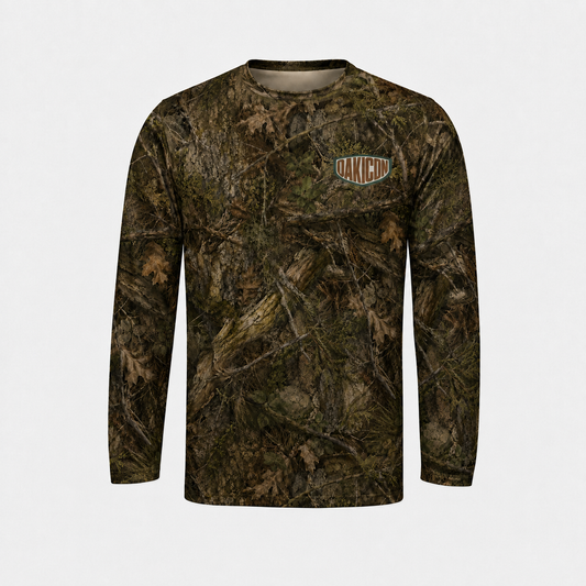 Oakicon Realistic Forest Personalized Name Camo Long-sleeve, Oakicon Camo Long-sleeve