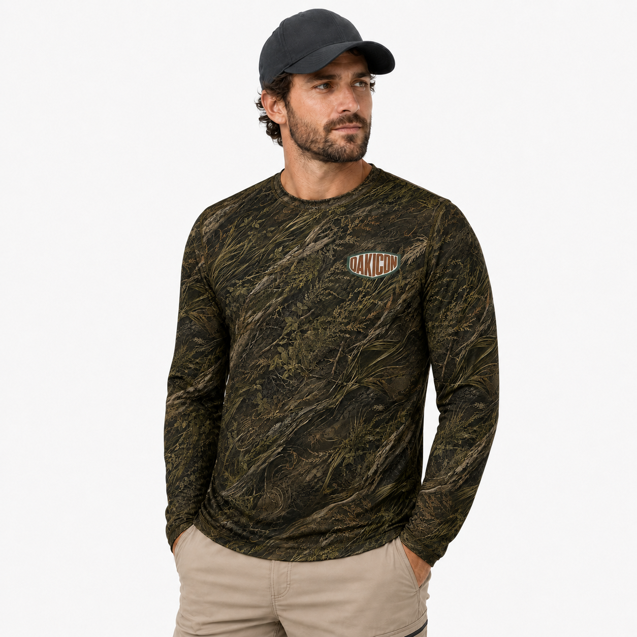 Oakicon Dark Marsh Personalized Name Camo Long-sleeve, Oakicon Camo Long-sleeve