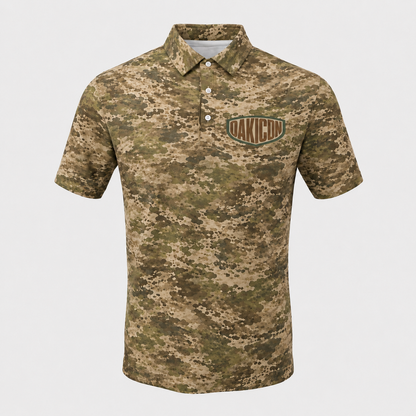 Oakicon Light Olive Brush Personalized Name Camo Polo Shirt, Oakicon Camo Polo Shirt