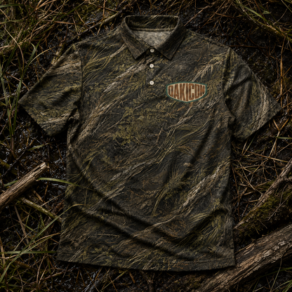 Oakicon Dark Marsh Personalized Name Camo Polo Shirt, Oakicon Camo Polo Shirt