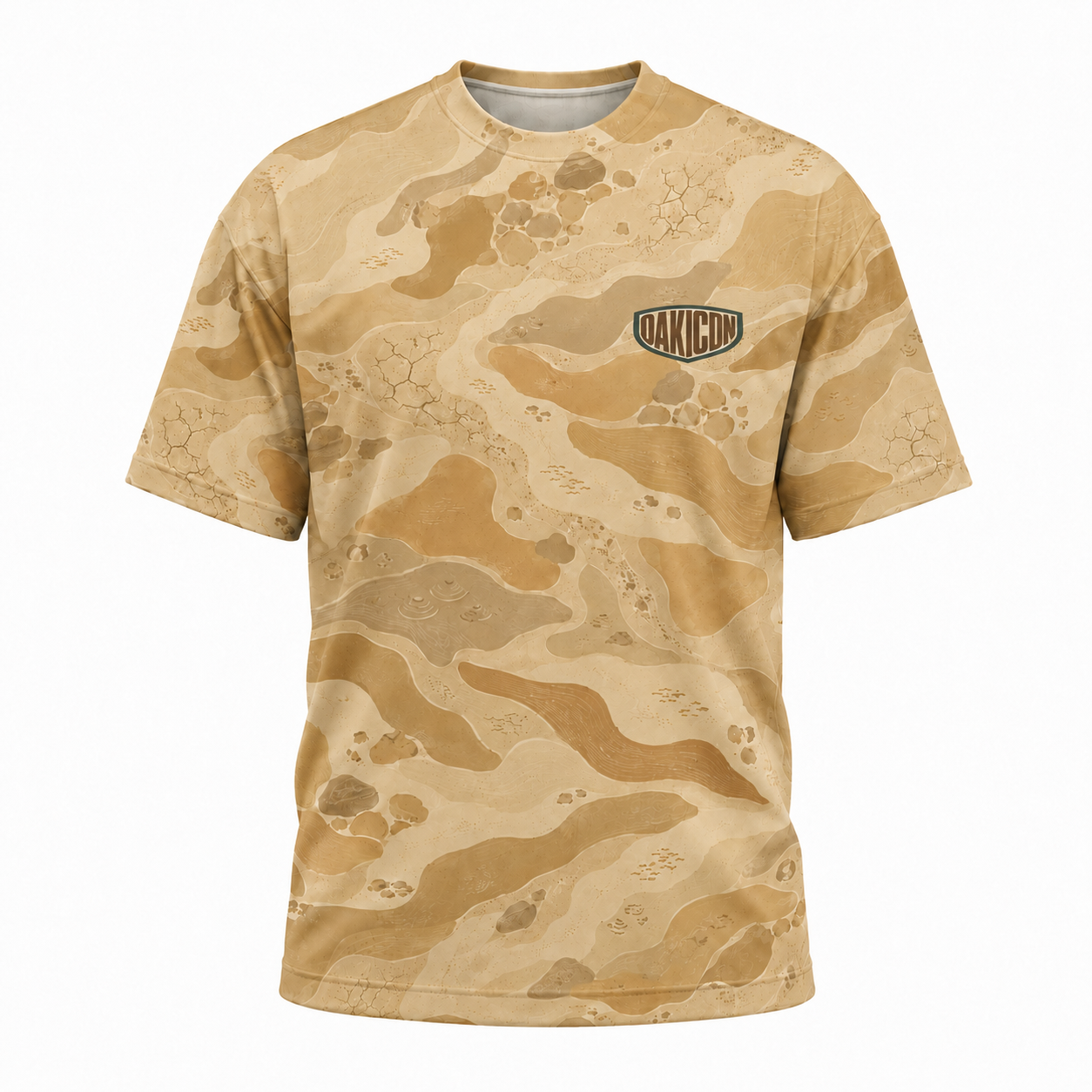 Oakicon Desert Sand Personalized Name Camo T-Shirt, Oakicon Camo T-Shirt