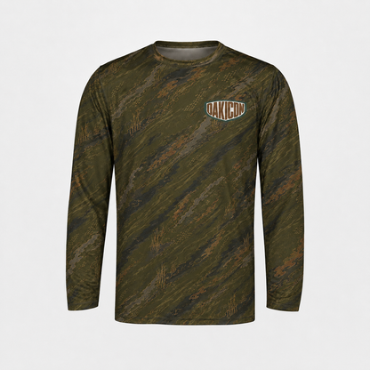 Oakicon Dark Olive Brush Personalized Name Camo Long-sleeve, Oakicon Camo Long-sleeve