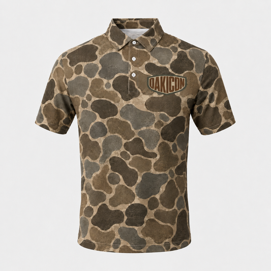 Oakicon Duck Hunter Personalized Name Camo Polo Shirt, Oakicon Camo Polo Shirt