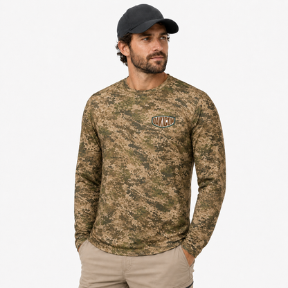 Oakicon Light Olive Brush Personalized Name Camo Long-sleeve, Oakicon Camo Long-sleeve