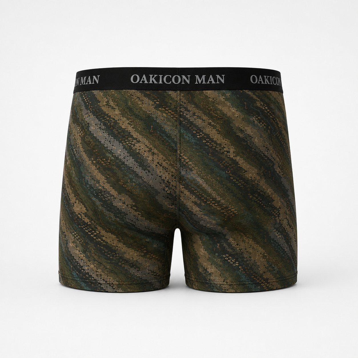 Oakicon Dark Marsh Personalized Name Camo Boxer Briefs, Oakicon Camo Boxer Briefs