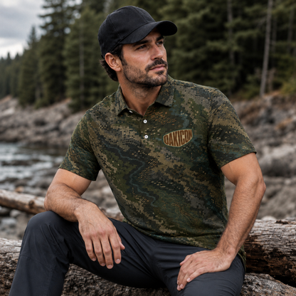 Oakicon Dark Forest Personalized Name Camo Polo Shirt, Oakicon Camo Polo Shirt