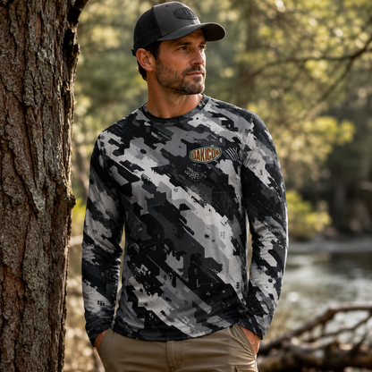 Oakicon Urban Digital Brush Personalized Name Camo Long-sleeve, Oakicon Camo Long-sleeve