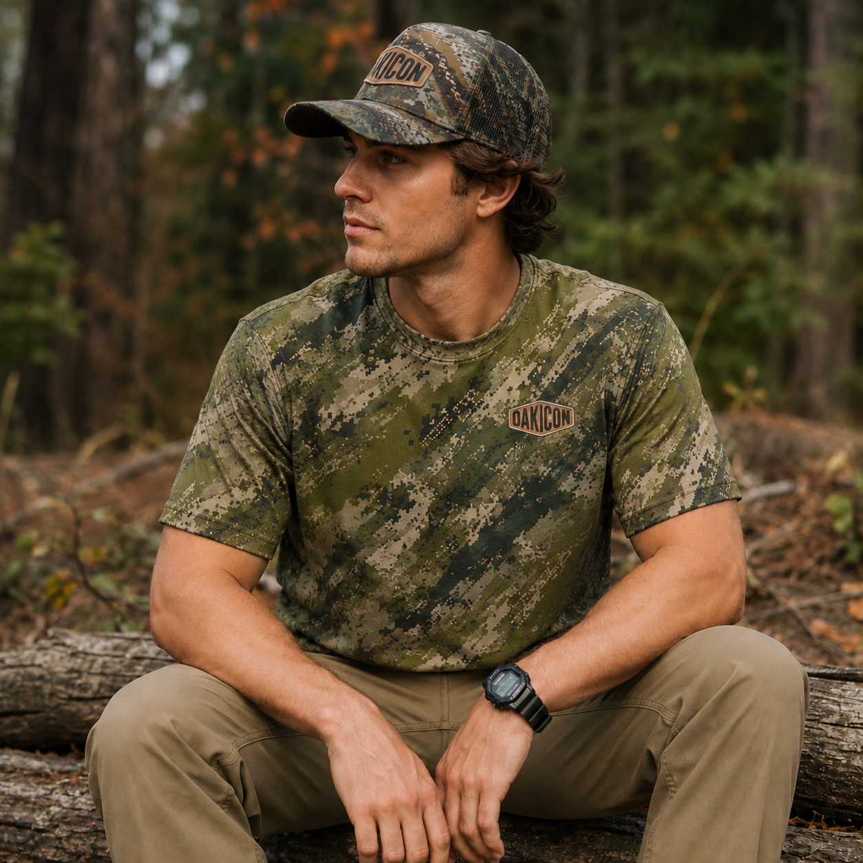 Oakicon Digital Woodland Personalized Name Camo T-Shirt, Oakicon Camo T-Shirt