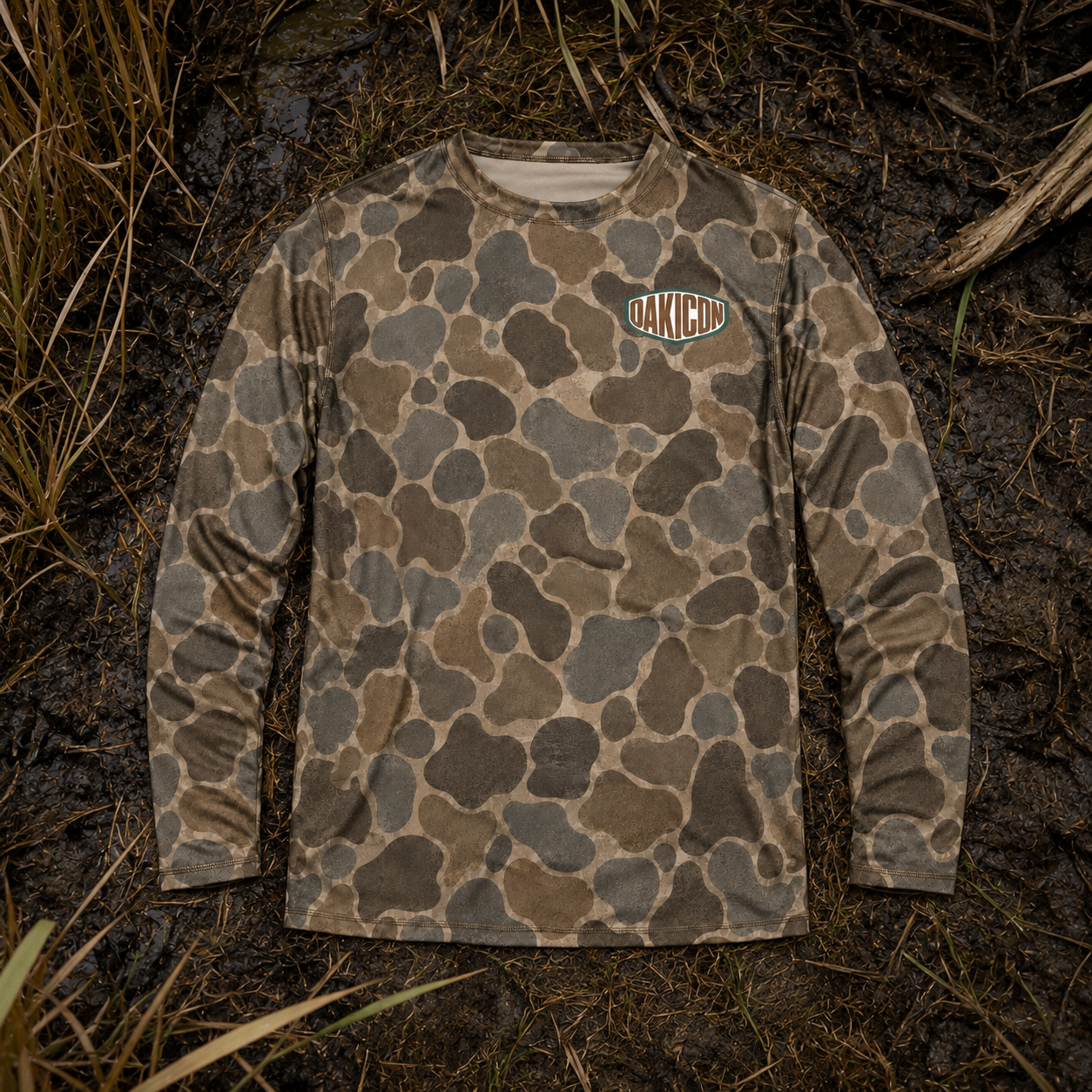 Oakicon Duck Hunter Personalized Name Camo Long-sleeve, Oakicon Camo Long-sleeve