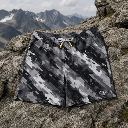 Oakicon Urban Digital Brush Personalized Name Camo Swim Trunks, Oakicon Camo Swim Trunks