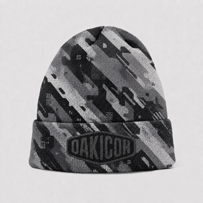 Oakicon Urban Digital Brush Personalized Name Camo Cuffed Beanie, Oakicon Camo Cuffed Beanie