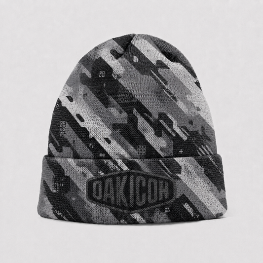 Oakicon Urban Digital Brush Personalized Name Camo Cuffed Beanie, Oakicon Camo Cuffed Beanie