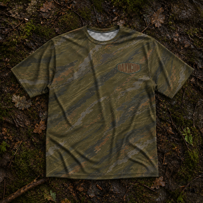 Oakicon Dark Olive Brush Personalized Name Camo T-Shirt, Oakicon Camo T-Shirt