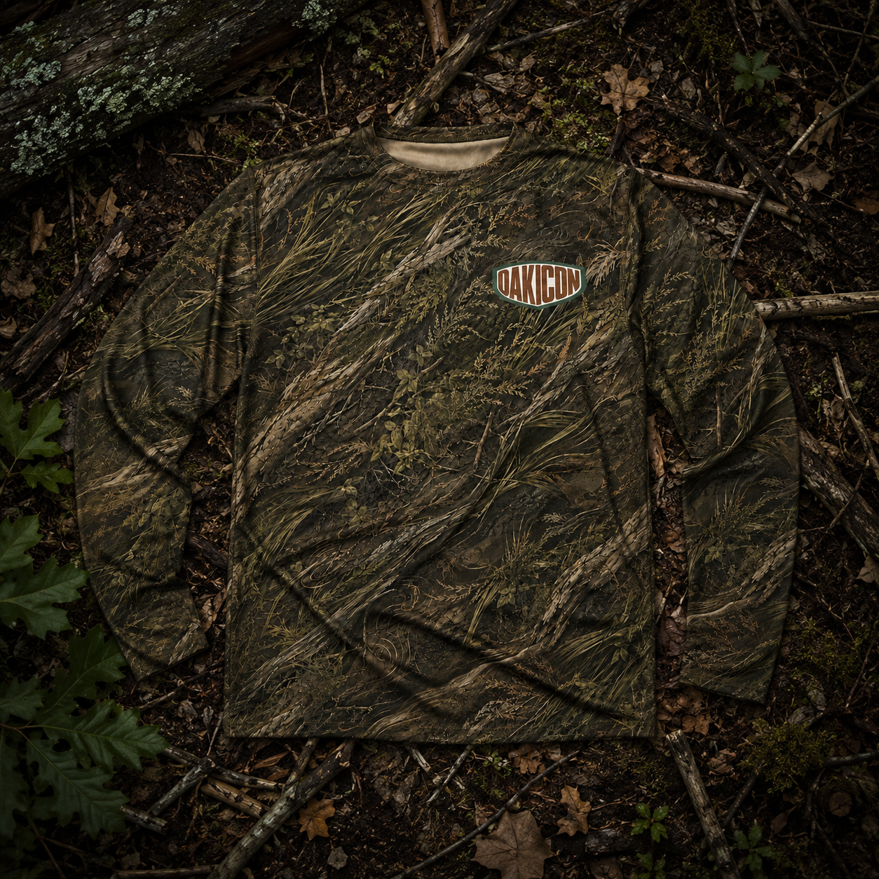 Oakicon Dark Marsh Personalized Name Camo Long-sleeve, Oakicon Camo Long-sleeve