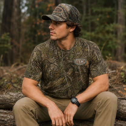 Oakicon Realistic Forest Personalized Name Camo T-Shirt, Oakicon Camo T-Shirt
