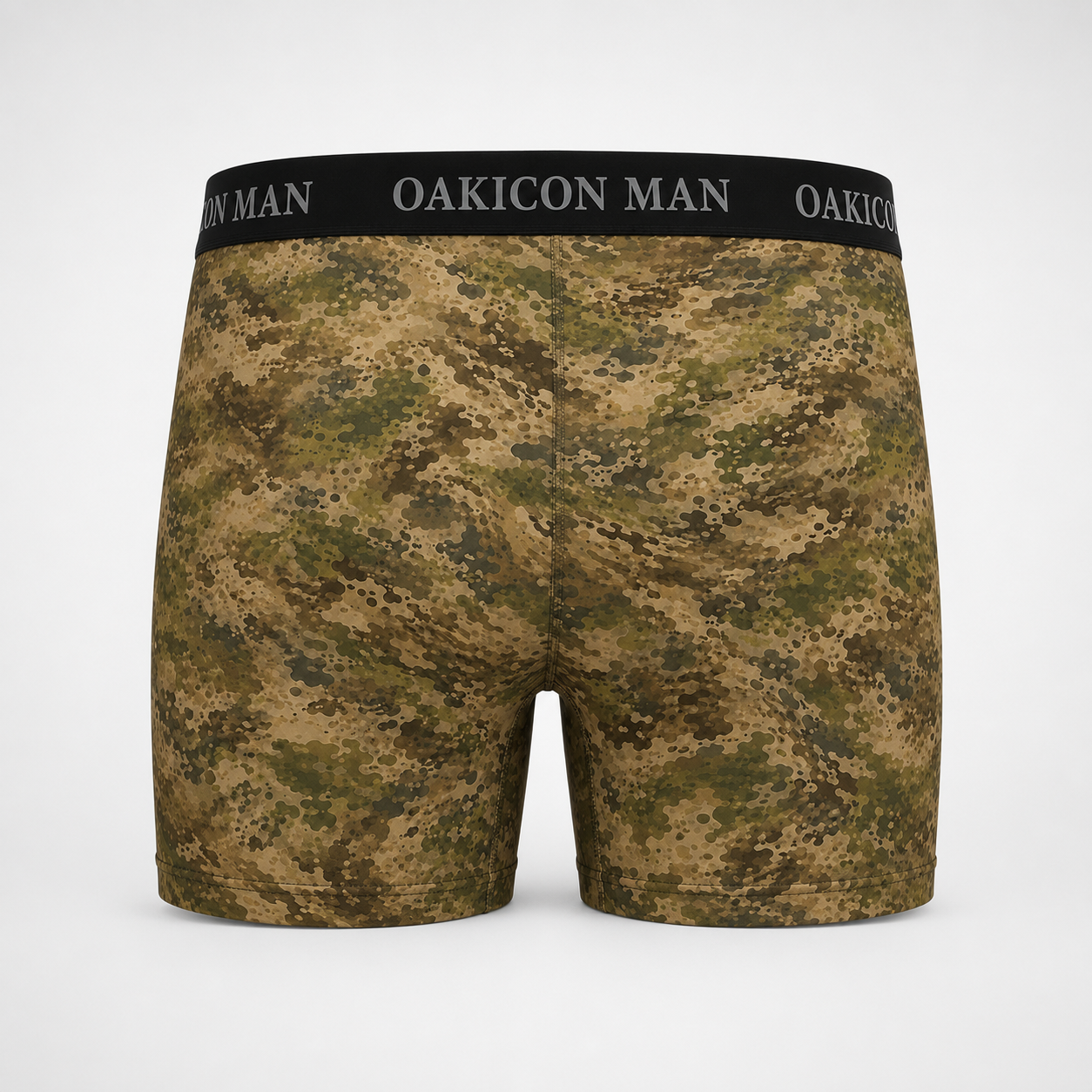 Oakicon Light Olive Brush Personalized Name Camo Boxer Briefs, Oakicon Camo Boxer Briefs
