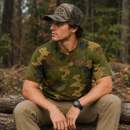 Oakicon Dark Frogskin Personalized Name Camo T-Shirt, Oakicon Camo T-Shirt