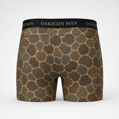 Oakicon Duck Hunter Personalized Name Camo Boxer Briefs, Oakicon Camo Boxer Briefs