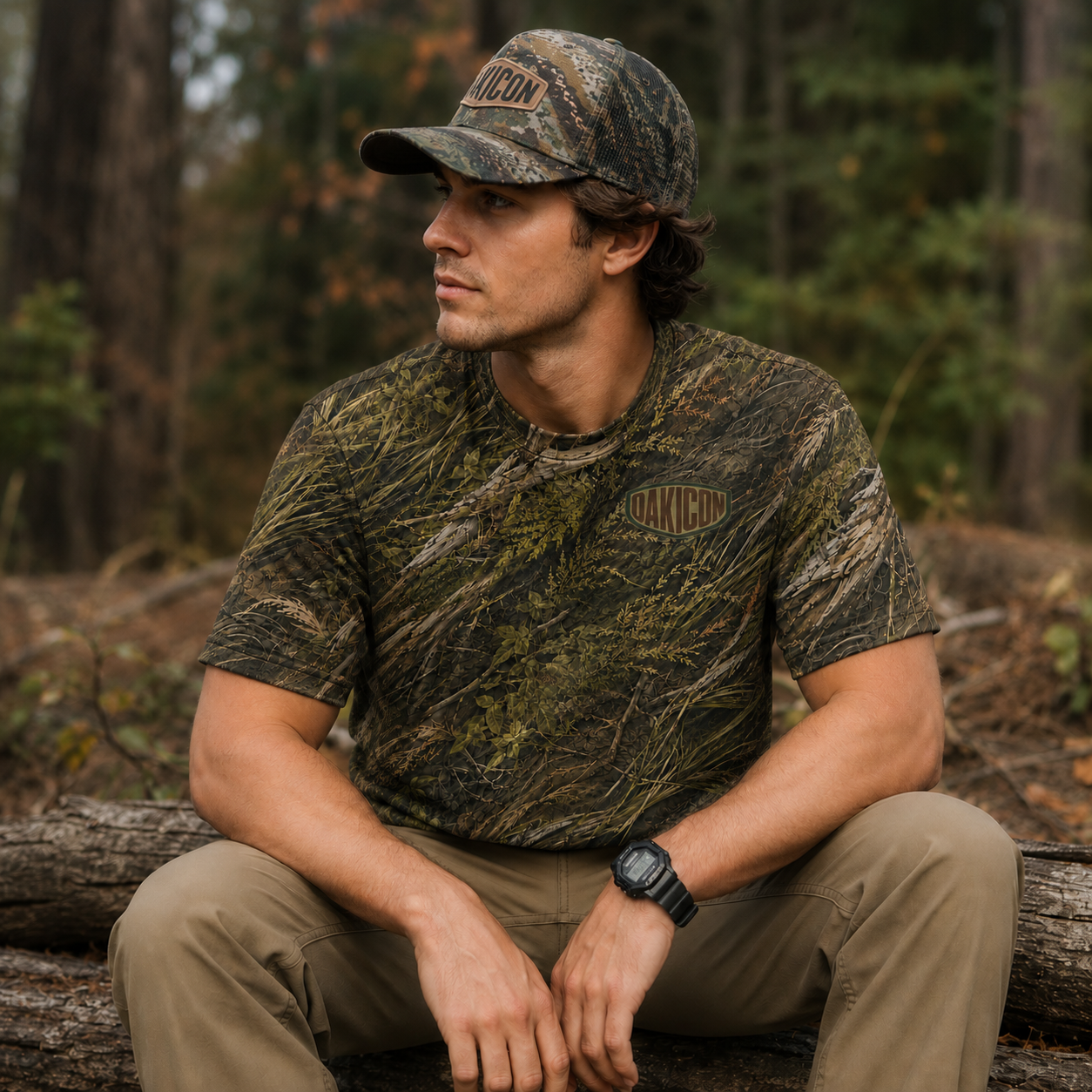 Oakicon Dark Marsh Personalized Name Camo T-Shirt, Oakicon Camo T-Shirt