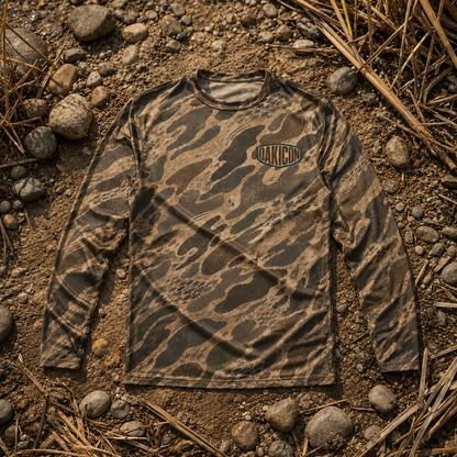Oakicon Khaki Woodland Personalized Name Camo Long-sleeve, Oakicon Camo Long-sleeve