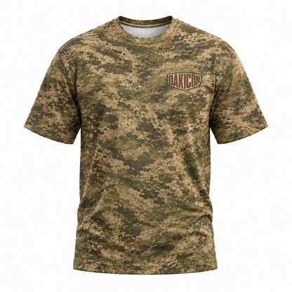 Oakicon Light Olive Brush Personalized Name Camo T-Shirt, Oakicon Camo T-Shirt