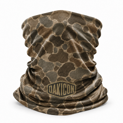 Oakicon Duck Hunter Personalized Name Camo Neck Gaiter, Oakicon Camo Neck Gaiter