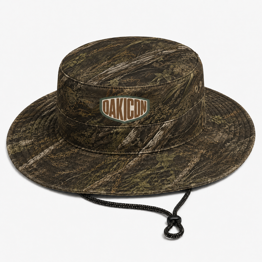 Oakicon Realistic Forest Personalized Name Camo Bucket Hat, Oakicon Camo Bucket Hat