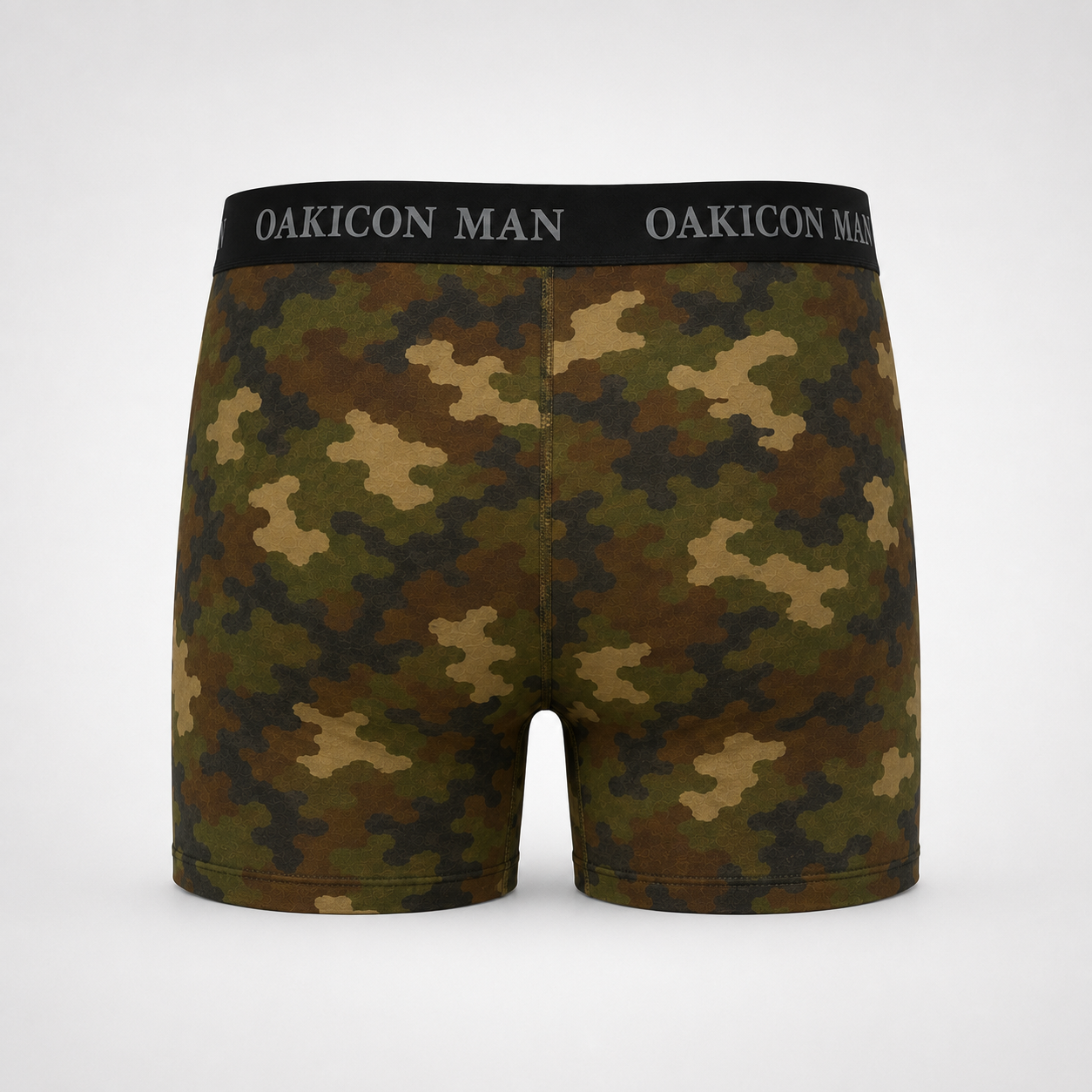 Oakicon Classic Woodland Personalized Name Camo Boxer Briefs, Oakicon Camo Boxer Briefs