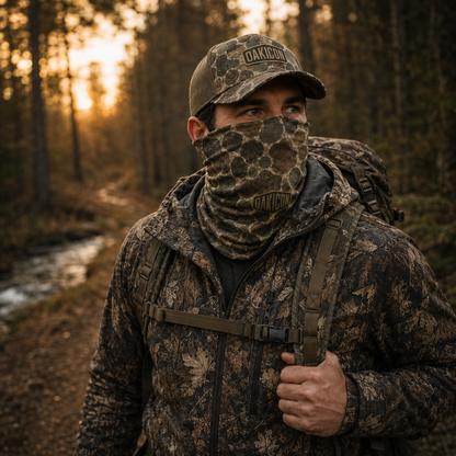 Oakicon Duck Hunter Personalized Name Camo Neck Gaiter, Oakicon Camo Neck Gaiter