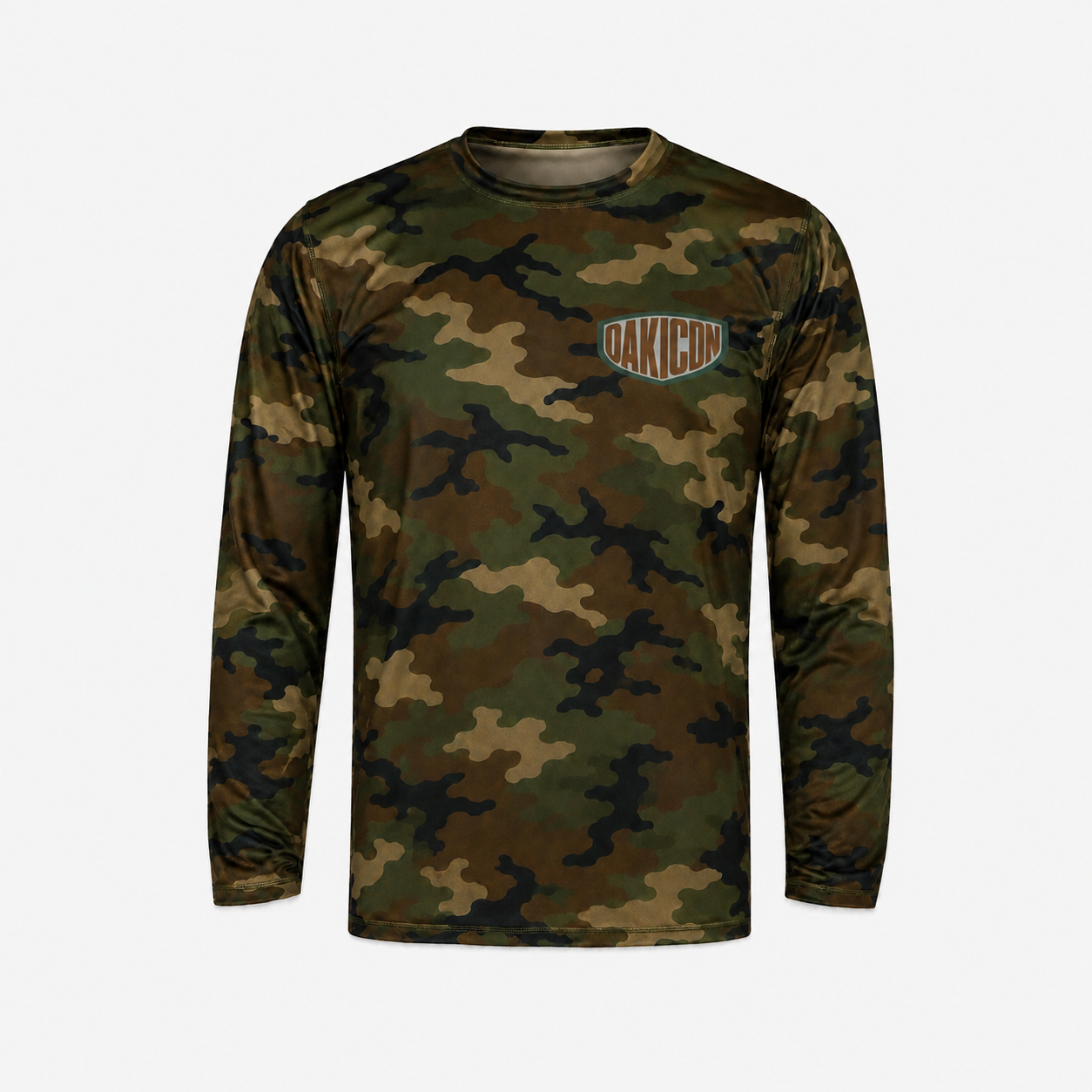 Oakicon Classic Woodland Personalized Name Camo Long-sleeve, Oakicon Camo Long-sleeve
