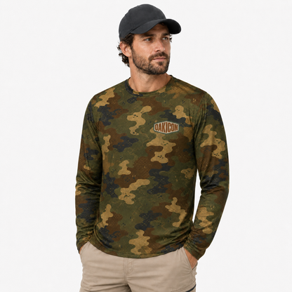 Oakicon Dark Frogskin Personalized Name Camo Long-sleeve, Oakicon Camo Long-sleeve