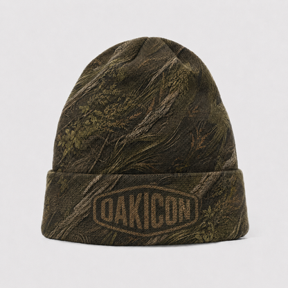 Oakicon Dark Marsh Personalized Name Camo Cuffed Beanie, Oakicon Camo Cuffed Beanie