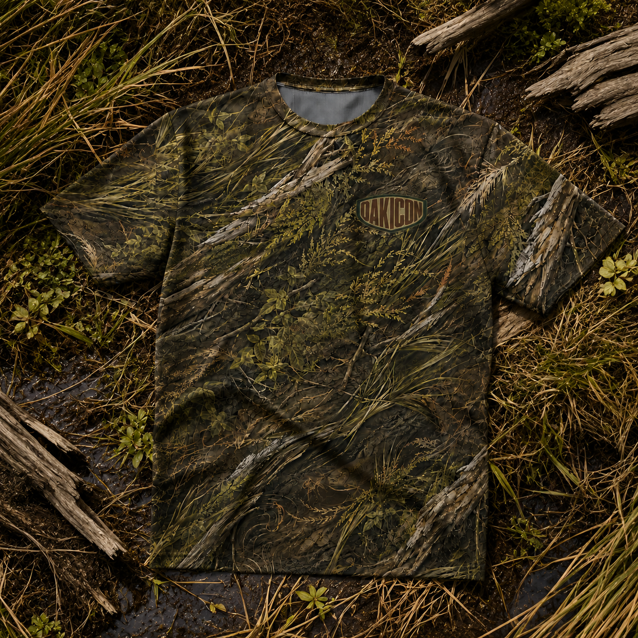 Oakicon Dark Marsh Personalized Name Camo T-Shirt, Oakicon Camo T-Shirt