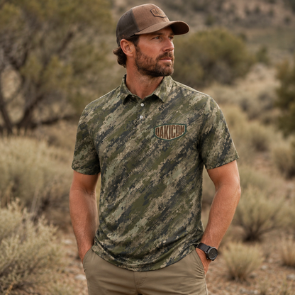Oakicon Digital Woodland Personalized Name Camo Polo Shirt, Oakicon Camo Polo Shirt