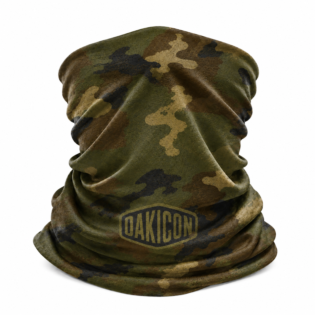 Oakicon Dark Frogskin Personalized Name Camo Neck Gaiter, Oakicon Camo Neck Gaiter