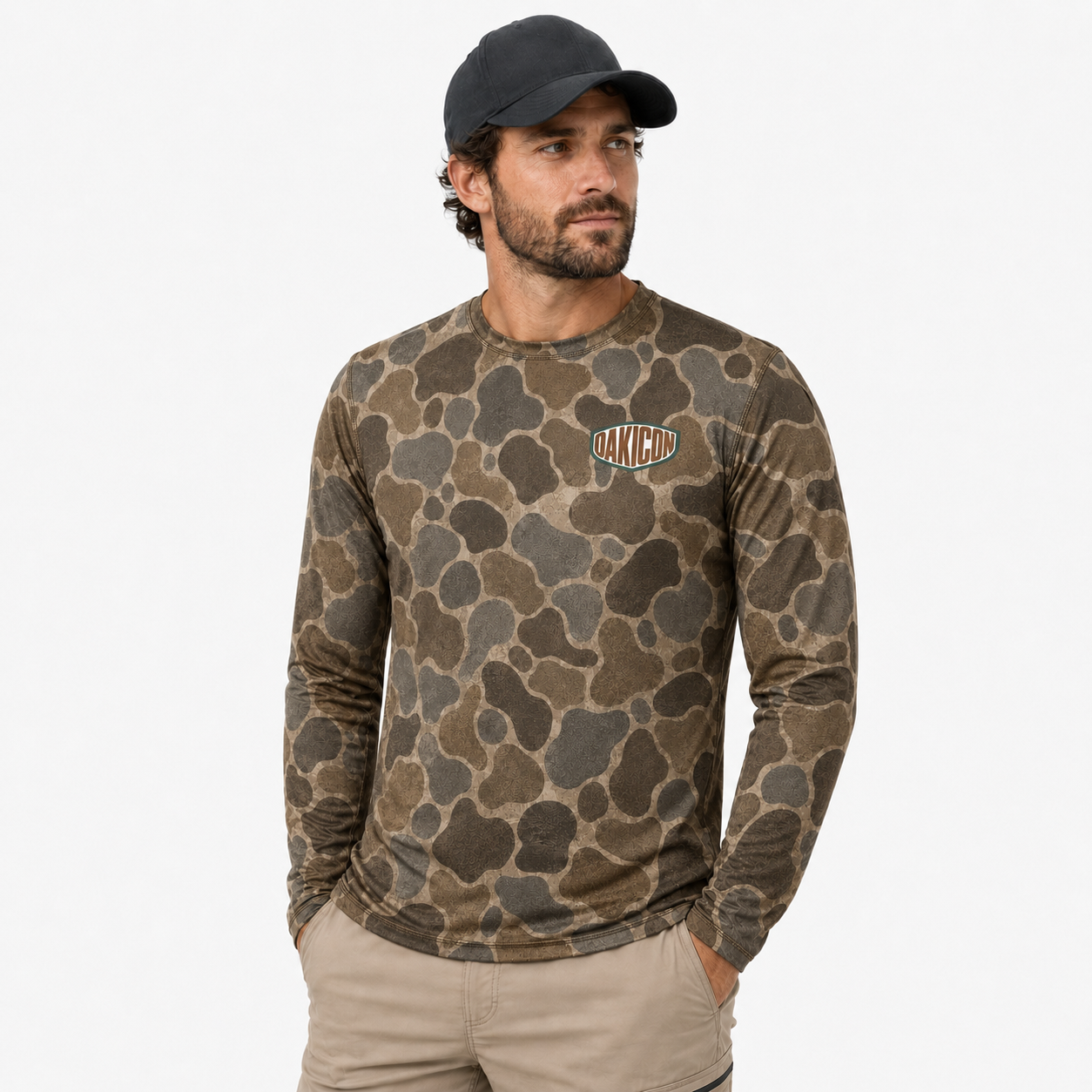 Oakicon Duck Hunter Personalized Name Camo Long-sleeve, Oakicon Camo Long-sleeve