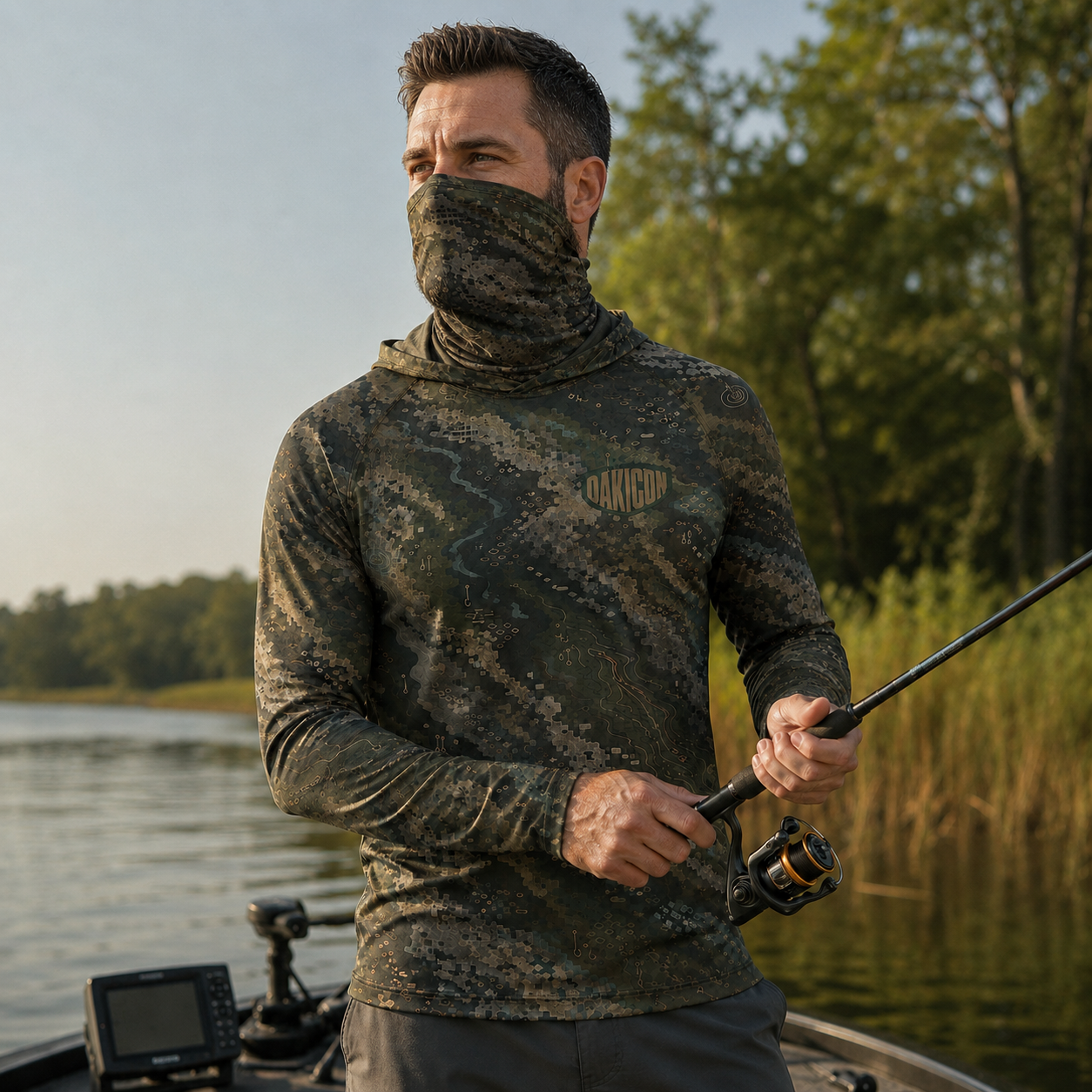 Oakicon Dark Forest Personalized Name Camo Hoodie Mask, Oakicon Camo Hoodie Mask